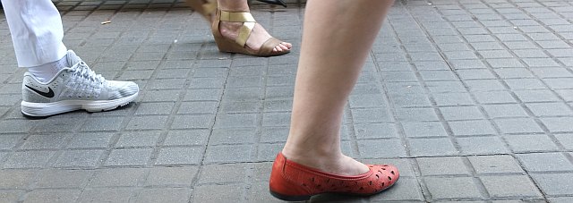 Füße in Barcelona