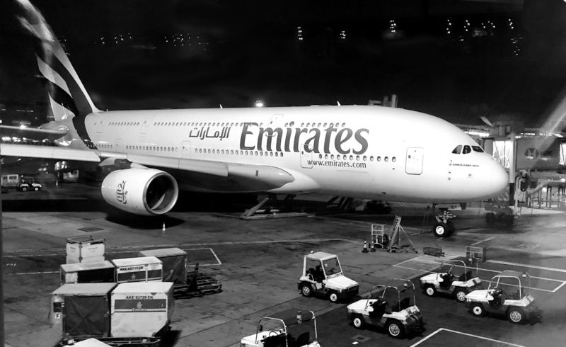 Emirates Airlines Flugzeug in Dubai